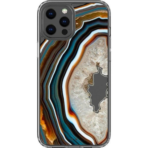 Warm Geode Clear Phone Case for your iPhone 12 Pro Max exclusively at The Urban Flair