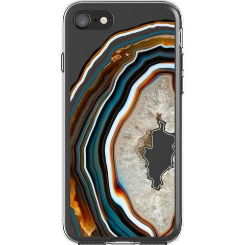 Warm Geode Clear Phone Case for your iPhone SE (2020/2022) exclusively at The Urban Flair