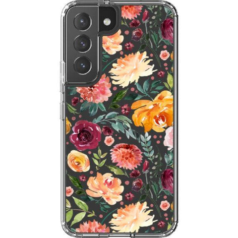 Watercolor Flowers Clear Phone Case Galaxy S22 exclusively offered by The Urban Flair