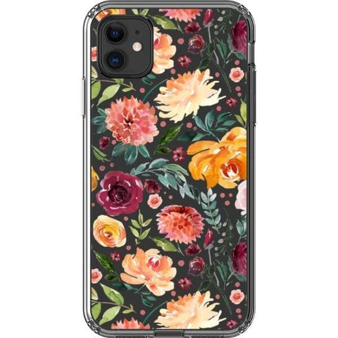 iPhone 11 Watercolor Flowers Clear Phone Case - The Urban Flair