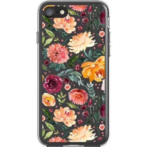 iPhone 7/8/SE 2020 Watercolor Flowers Clear Phone Case - The Urban Flair