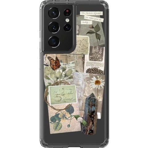 Galaxy S21 Ultra What You Do Today Scraps Collage Clear Phone Case - The Urban Flair