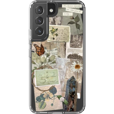 What You Do Today Scraps Collage Clear Phone Case Galaxy S22 exclusively offered by The Urban Flair