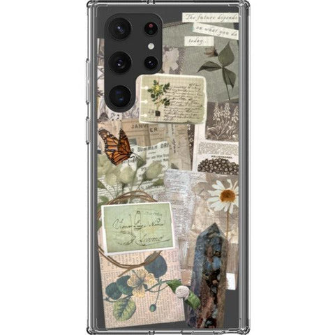 What You Do Today Scraps Collage Clear Phone Case Galaxy S22 Ultra exclusively offered by The Urban Flair