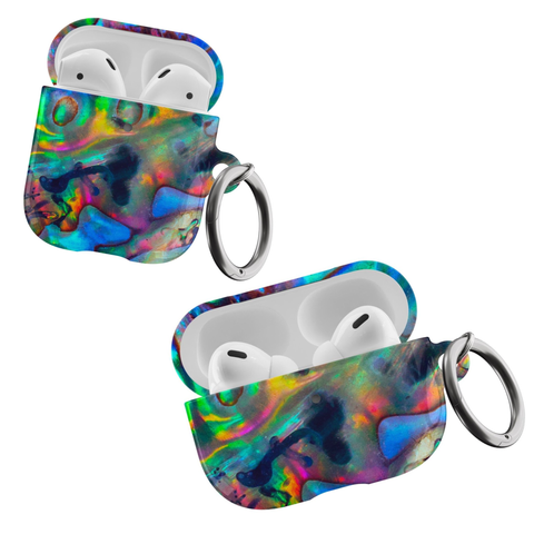 Apple AirPods case with an abalone shell print Feat