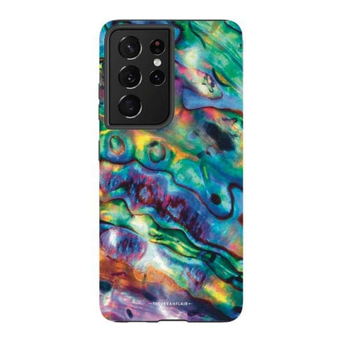 Galaxy S21 Ultra Satin (Semi-Matte) Abalone Shell Tough Phone Case - The Urban Flair