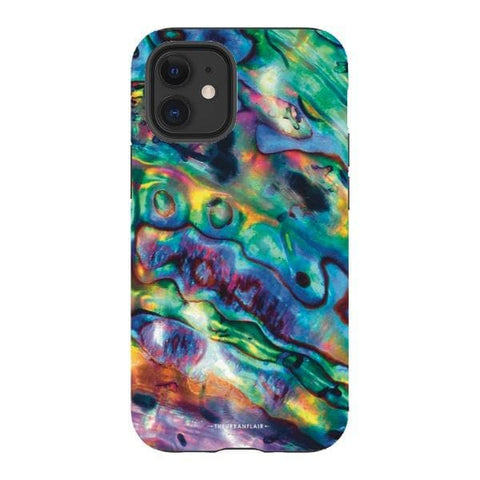 iPhone 12 Mini Gloss (High Sheen) Abalone Shell Tough Phone Case - The Urban Flair