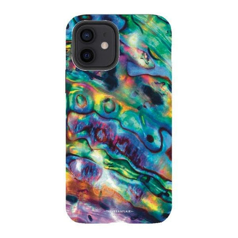 iPhone 12 Satin (Semi-Matte) Abalone Shell Tough Phone Case - The Urban Flair