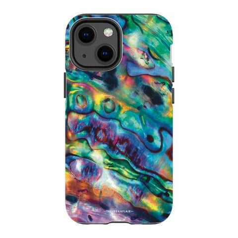 iPhone 13 Mini Satin (Semi-Matte) Abalone Shell Tough Phone Case - The Urban Flair