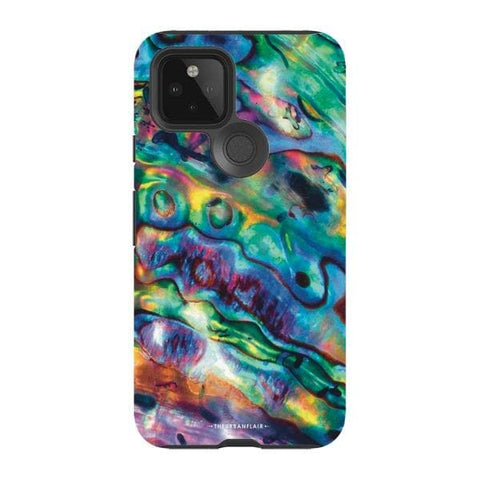 Pixel 5 5G Satin (Semi-Matte) Abalone Shell Tough Phone Case - The Urban Flair