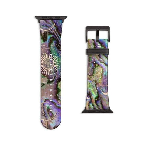 Shop The Abalone Shell Zodiac Apple Watch Band Exclusively at The Urban Flair - Trendy Faux/Vegan Leather iWatch Straps - Affordable Replacements Bands For Women