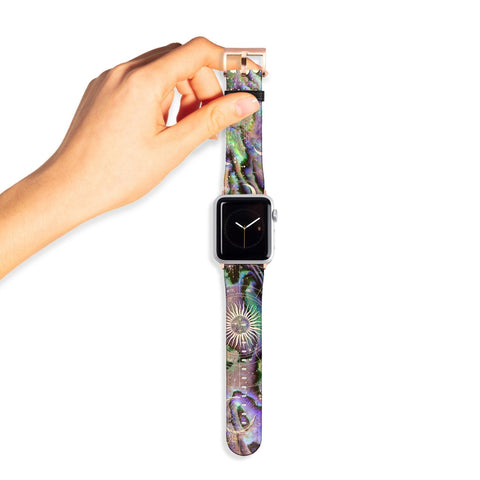Shop The Abalone Shell Zodiac Apple Watch Band Exclusively at The Urban Flair - Trendy Faux/Vegan Leather iWatch Straps - Affordable Replacements Bands For Women