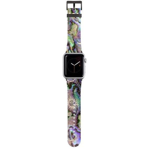 Shop The Abalone Shell Zodiac Apple Watch Band Exclusively at The Urban Flair - Trendy Faux/Vegan Leather iWatch Straps - Affordable Replacements Bands For Women