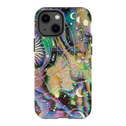 iPhone 13 Mini Gloss (High Sheen) Abalone Zodiac Tough Phone Case - The Urban Flair