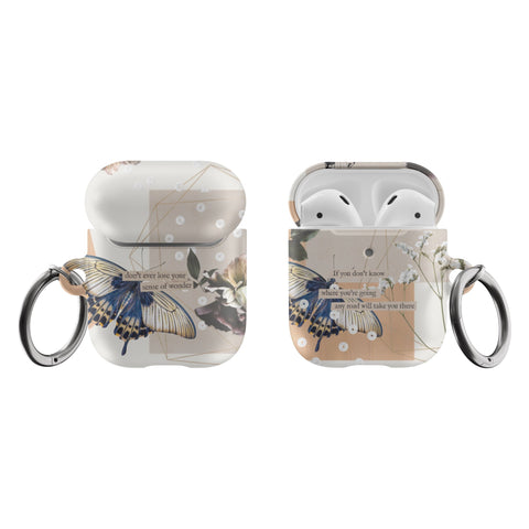 Shop The Abstract Butterfly Collage Airpods Case Exclusively at The Urban Flair - Trendy Aesthetic Covers Available For Your Original Apple AirPods and AirPods Pro