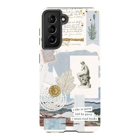 Galaxy S21 Satin (Semi-Matte) Aesthetic Blue Collage Tough Phone Case - The Urban Flair