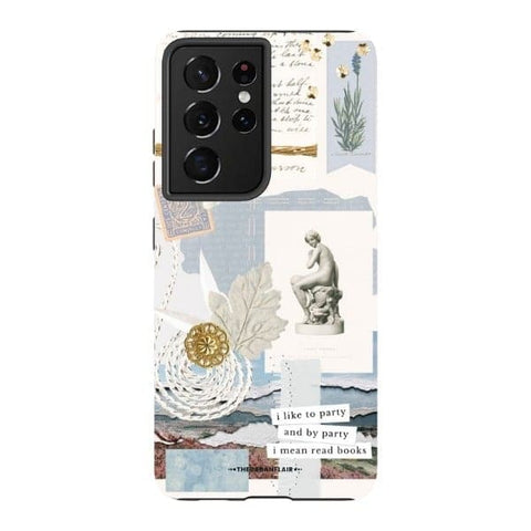 Aesthetic Blue Collage Tough Phone Case Galaxy S21 Ultra Satin [Semi-Matte] exclusively offered by The Urban Flair