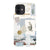 iPhone 12 Satin (Semi-Matte) Aesthetic Blue Collage Tough Phone Case - The Urban Flair