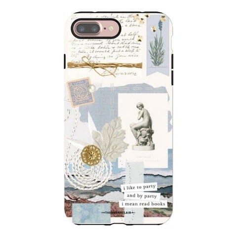 iPhone 7 Plus/8 Plus Satin (Semi-Matte) Aesthetic Blue Collage Tough Phone Case - The Urban Flair