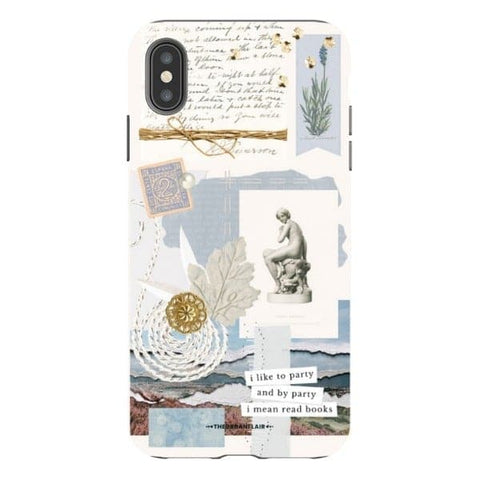 iPhone XS Max Satin (Semi-Matte) Aesthetic Blue Collage Tough Phone Case - The Urban Flair