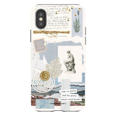 iPhone X/XS Gloss (High Sheen) Aesthetic Blue Collage Tough Phone Case - The Urban Flair