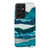 Aesthetic Blue Layered Mountains Tough Phone Case Galaxy S21 Ultra Gloss [High Sheen] exclusively offered by The Urban Flair