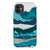 iPhone 11 Gloss (High Sheen) Aesthetic Blue Layered Mountains Tough Phone Case - The Urban Flair
