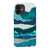 iPhone 12 Satin (Semi-Matte) Aesthetic Blue Layered Mountains Tough Phone Case - The Urban Flair