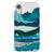 iPhone XR Gloss (High Sheen) Aesthetic Blue Layered Mountains Tough Phone Case - The Urban Flair