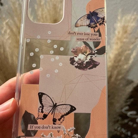 Aesthetic Butterfly Collage Clippings Clear Phone Case iPhone 12 Pro Max by The Urban Flair (Customer Feat)