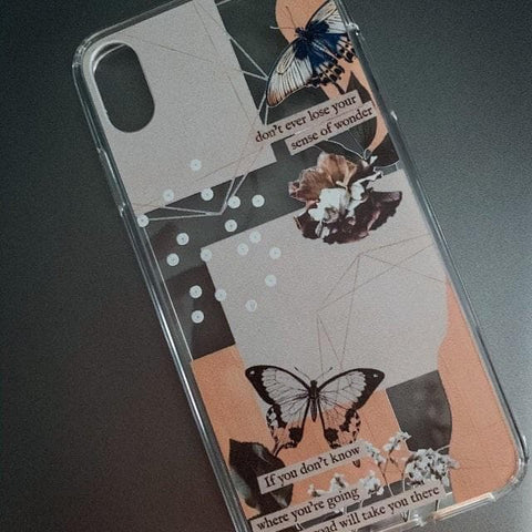 Aesthetic Butterfly Collage Clippings Clear Phone Case iPhone 12 Pro Max by The Urban Flair (Customer Feat)