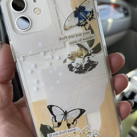 Aesthetic Butterfly Collage Clippings Clear Phone Case iPhone 12 Pro Max by The Urban Flair (Customer Feat)