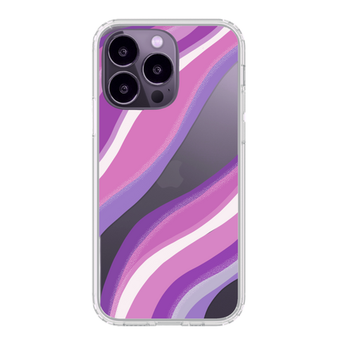 Aesthetic Purple Clear Phone Cases For New Deep Purple iPhone 14 Pro