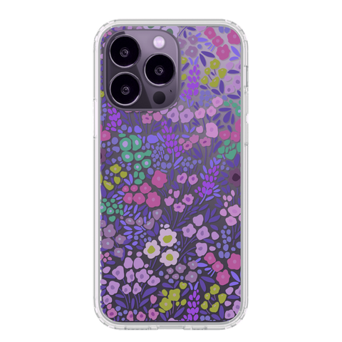 Aesthetic Purple Clear Phone Cases For New Deep Purple iPhone 14 Pro