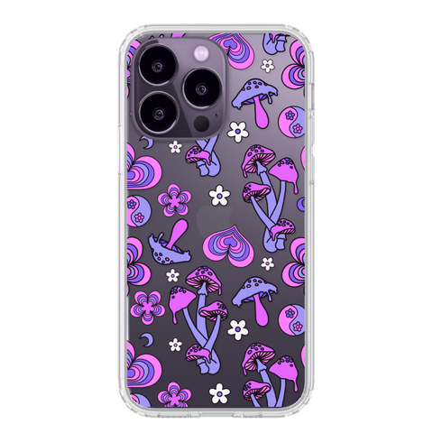 Aesthetic Purple Clear Phone Cases For New Deep Purple iPhone 14 Pro