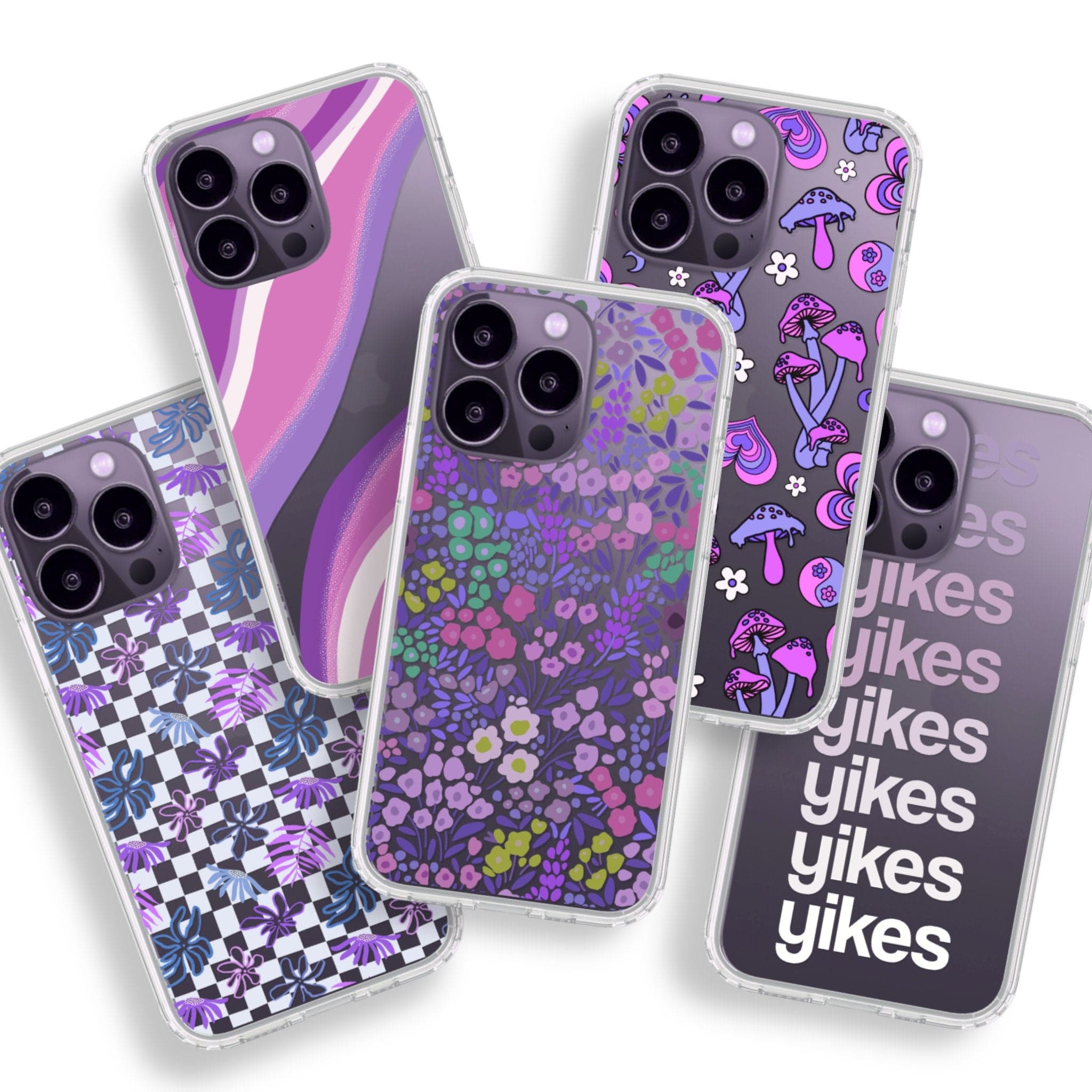 Aesthetic Purple Clear Phone Cases For New Deep Purple iPhone 14 Pro Aesthetic Purple Clear Phone Cases For New Deep Purple iPhone 14 Pro