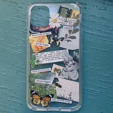 Aesthetic Scrap Collage Clear Phone Case iPhone 12 Pro Max by The Urban Flair (Customer Feat)