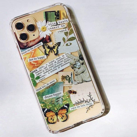Aesthetic Scrap Collage Clear Phone Case iPhone 12 Pro Max by The Urban Flair (Feat)