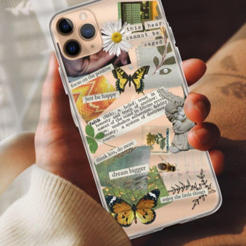 Aesthetic Scrap Collage Clear Phone Case iPhone 12 Pro Max by The Urban Flair (Feat)