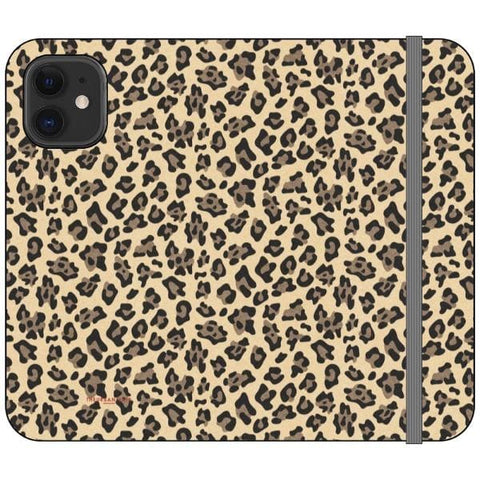 iPhone 12 Mini Animal Print Leopard Wallet Phone Case - The Urban Flair