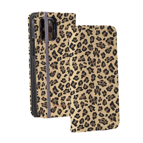iPhone 13 Pro Max Animal Print Leopard Wallet Phone Case - The Urban Flair