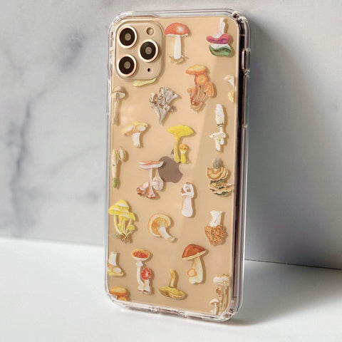 Autumn Watercolor Mushroom Clear Phone Case iPhone 12 Pro Max by The Urban Flair (Feat)