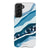 Galaxy S21 Gloss (High Sheen) Baby Blue Abstract Layers Tough Phone Case - The Urban Flair