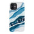 iPhone 12 Gloss (High Sheen) Baby Blue Abstract Layers Tough Phone Case - The Urban Flair