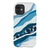 iPhone 12 Mini Satin (Semi-Matte) Baby Blue Abstract Layers Tough Phone Case - The Urban Flair