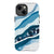 iPhone 13 Mini Satin (Semi-Matte) Baby Blue Abstract Layers Tough Phone Case - The Urban Flair