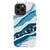 iPhone 13 Pro Max Satin (Semi-Matte) Baby Blue Abstract Layers Tough Phone Case - The Urban Flair