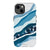 iPhone 13 Satin (Semi-Matte) Baby Blue Abstract Layers Tough Phone Case - The Urban Flair