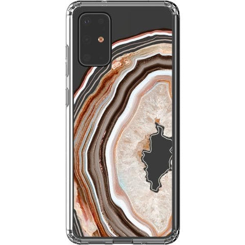 Galaxy S20 Plus Beige Geode Slice Clear Phone Case - The Urban Flair