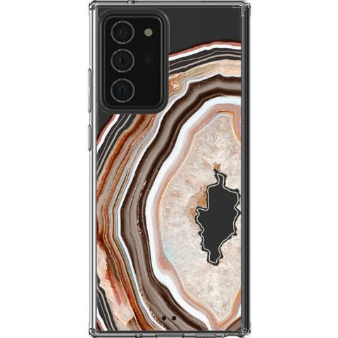 Note 20 Ultra Beige Geode Slice Clear Phone Case - The Urban Flair